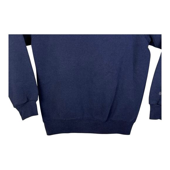 Vintage Lee Denim Large Crewneck Sweatshirt 70s 80s Made in USA Navy Blue - Picture 6 of 11